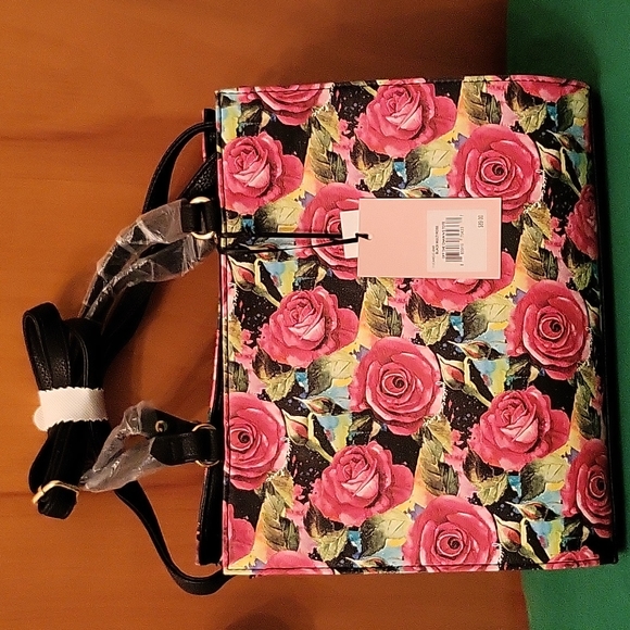 Black Multi Rose Juicy Couture Purse - Picture 3 of 5